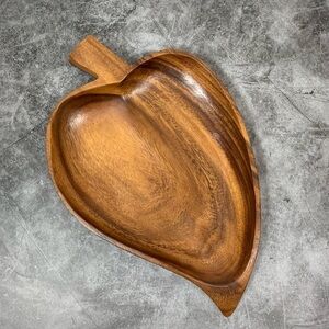 Vintage Wooden Leaf Tray.